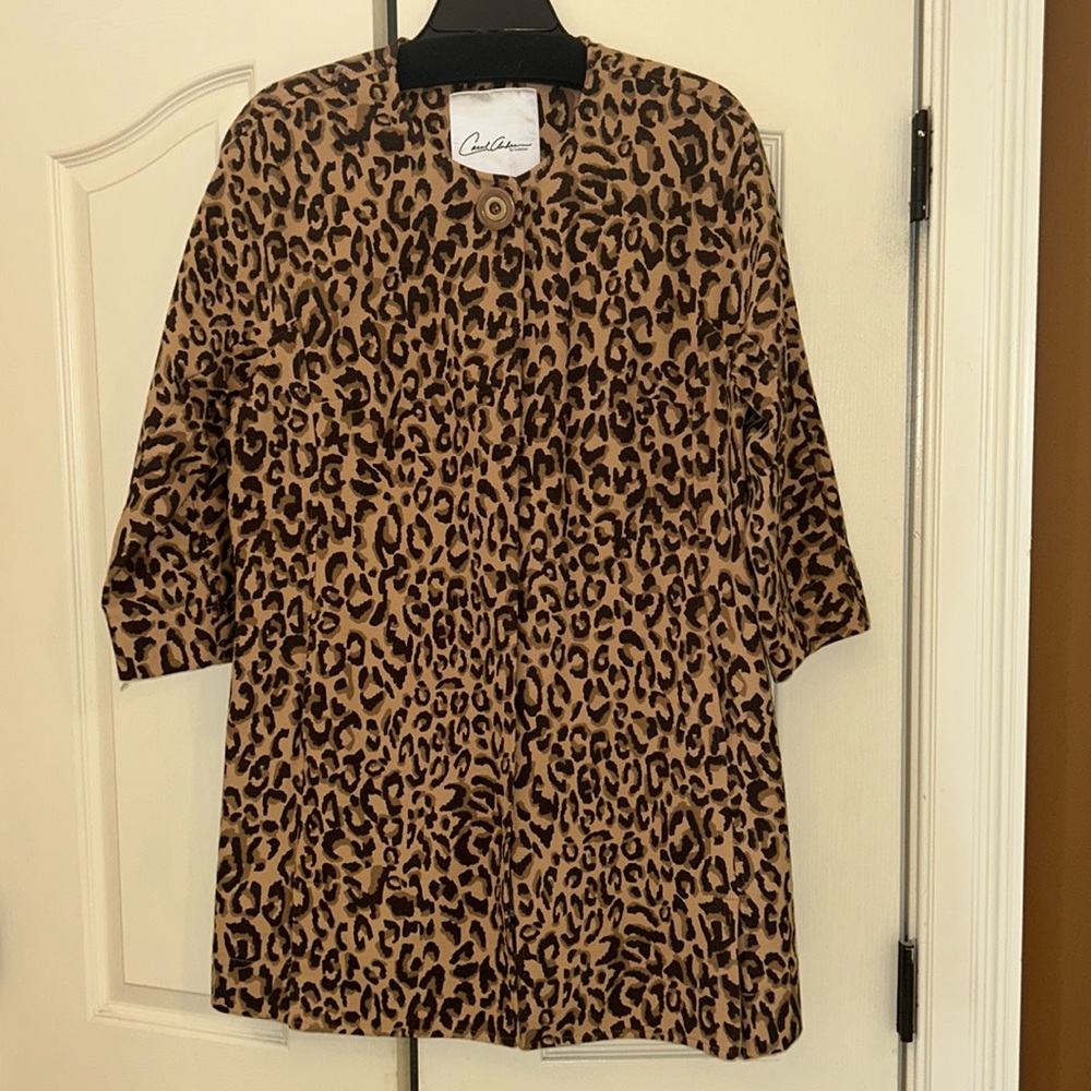 CAbi Cheetah print blazer.